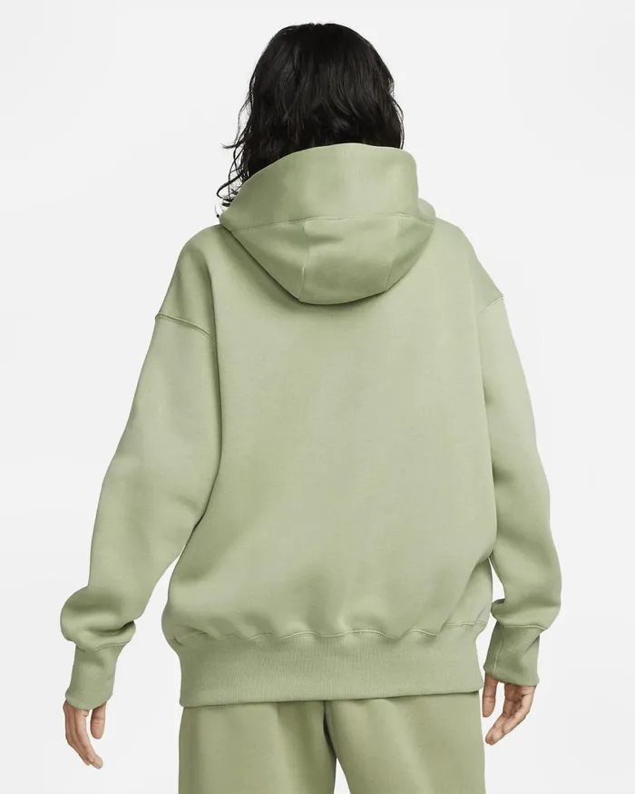 Women Nike Hoodies And Sweatshirts Sportswear Phoenix Fleece Oil Greenblack