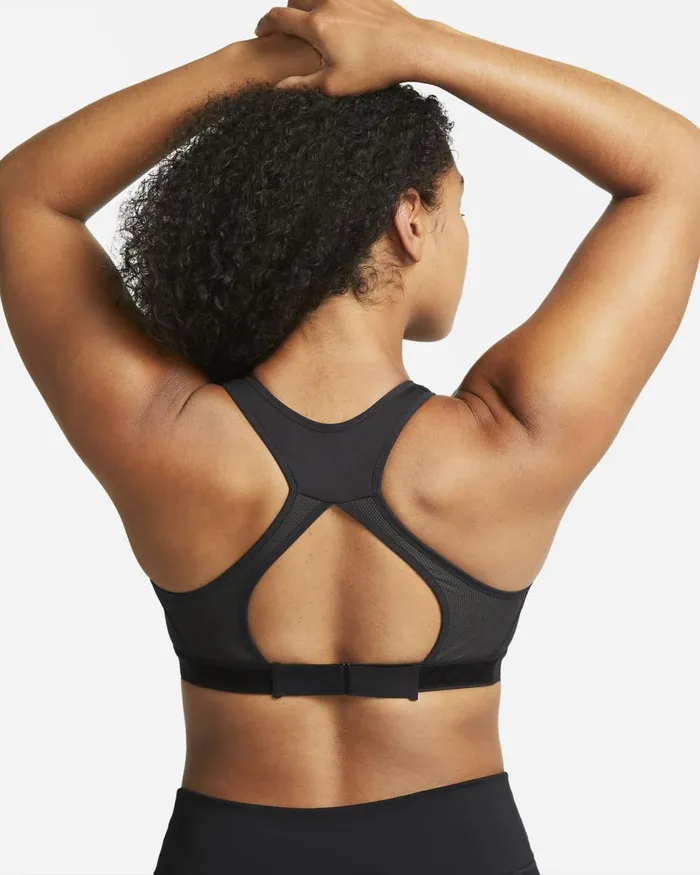 Women Nike Sports Bras Swoosh Blackblackdark Smoke Greywhite