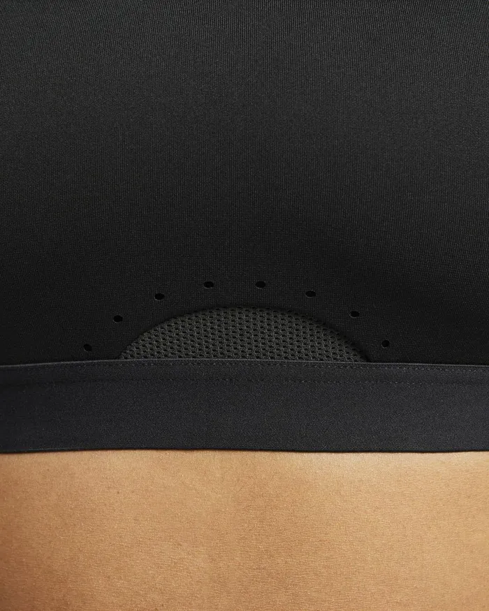 Women Nike Sports Bras Swoosh Blackblackdark Smoke Greywhite