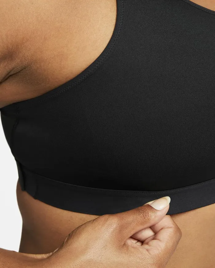 Women Nike Sports Bras Swoosh Blackblackdark Smoke Greywhite