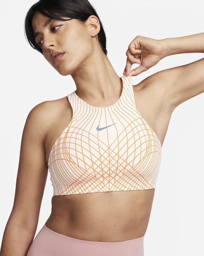 Women Nike Sports Bras Swoosh Guava Iceburgundy Crush