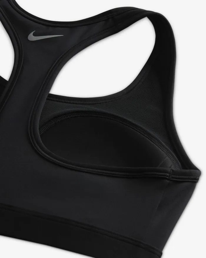 Women Nike Sports Bras Swoosh MediumSupport Blackblackcool Grey