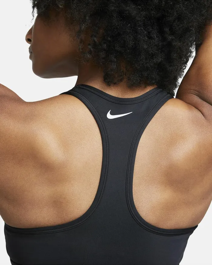 Women Nike Sports Bras Swoosh MediumSupport Blackblackcool Grey