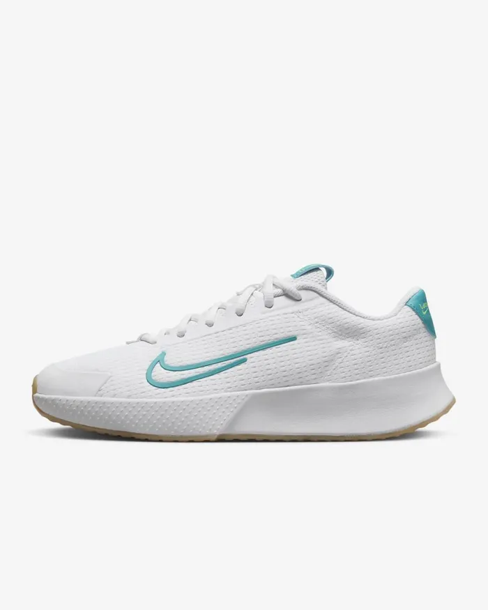 Women Nike Tennis NikeCourt Vapor Lite 2 Whitelime Blastgum Light Brownteal Nebula