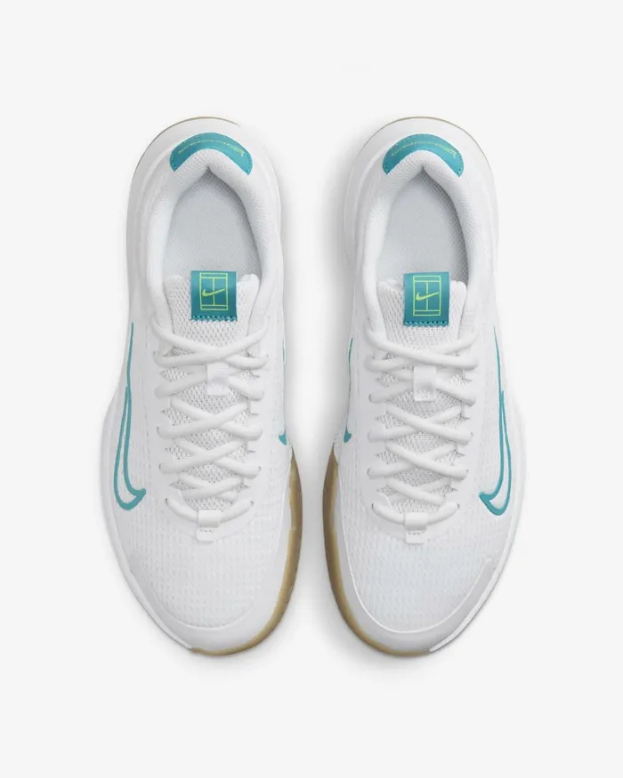 Women Nike Tennis NikeCourt Vapor Lite 2 Whitelime Blastgum Light Brownteal Nebula