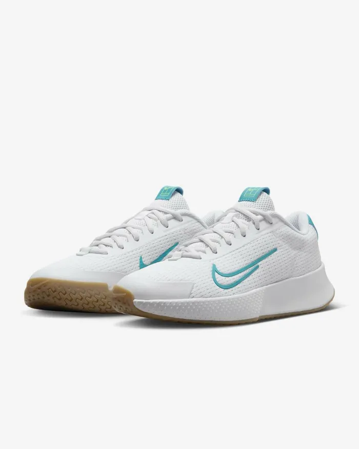 Women Nike Tennis NikeCourt Vapor Lite 2 Whitelime Blastgum Light Brownteal Nebula
