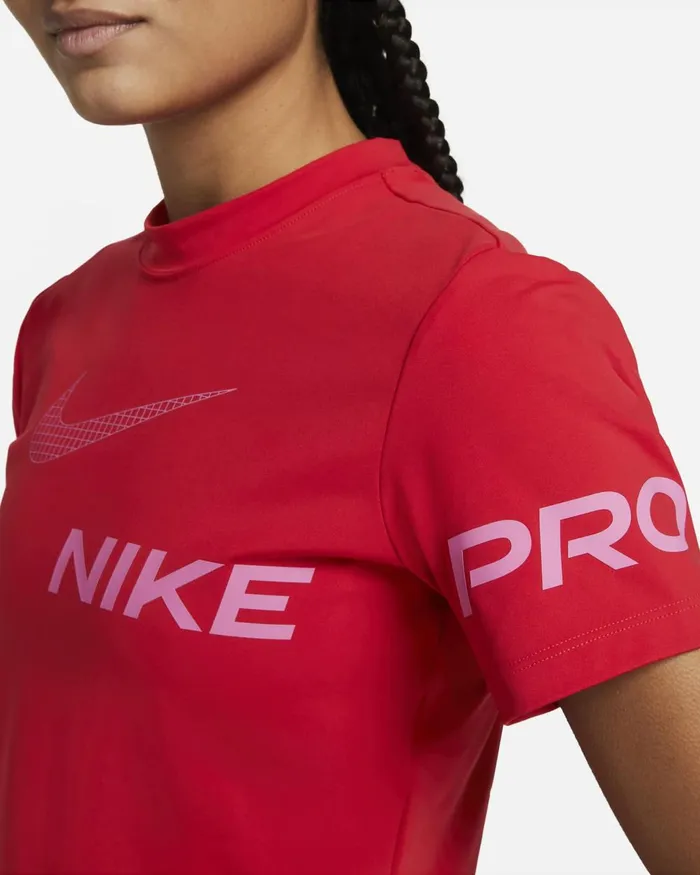 Women Nike Tops And TShirts Pro DriFIT University Redpinksicle