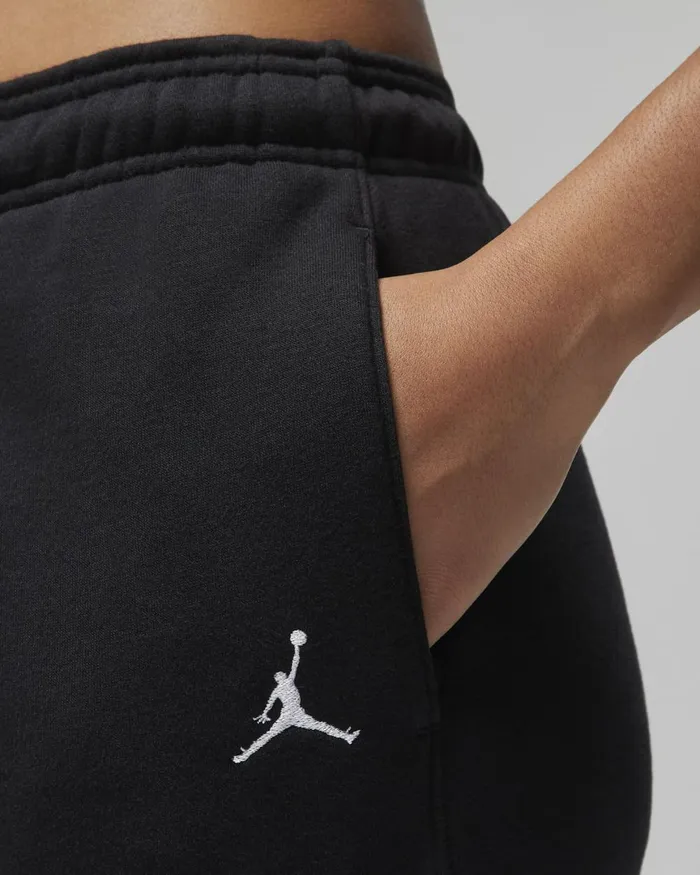 Women Nike Trousers Jordan Brooklyn Fleece Blackwhite