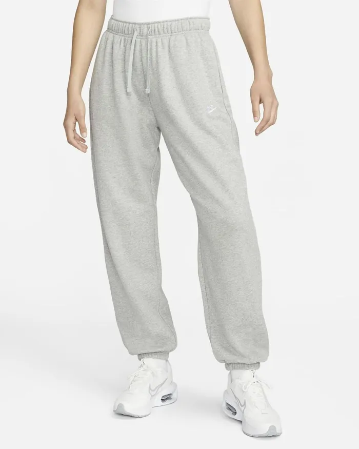 Women Nike Trousers Sportswear Club Fleece Dark Grey Heatherwhite