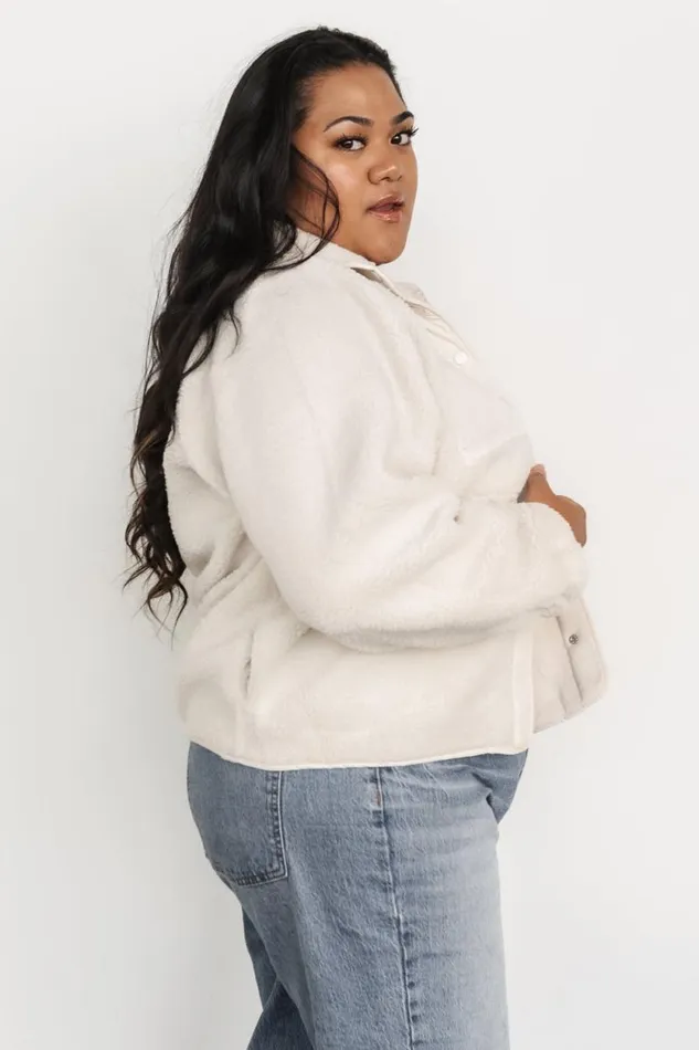 Women Noah Sherpa Jacket Ivory Baltic Born Outerwear Women Noah Sherpa Jacket Ivory Baltic Born Outerwear