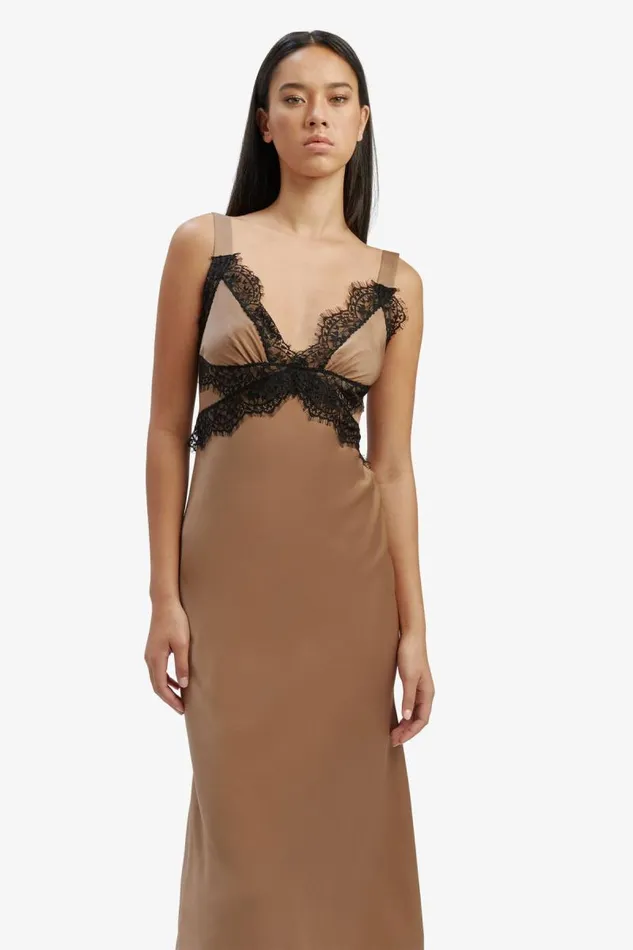 Women Occasion Dresses Bardot Delta Satin Midi Dress In Bronze Bronze Women Occasion Dresses Bardot Delta Satin Midi Dress In Bronze Bronze