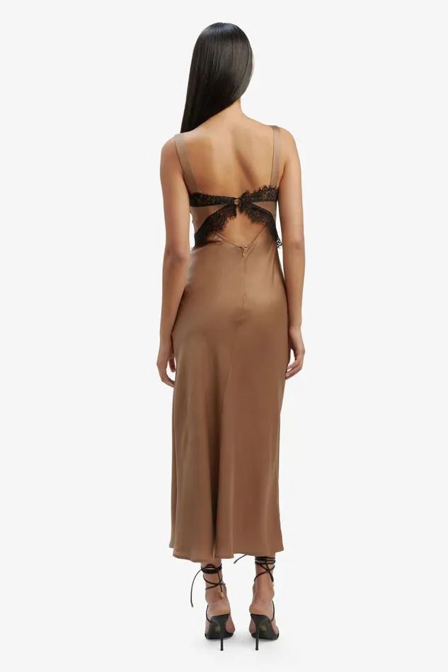 Women Occasion Dresses Bardot Delta Satin Midi Dress In Bronze Bronze Women Occasion Dresses Bardot Delta Satin Midi Dress In Bronze Bronze