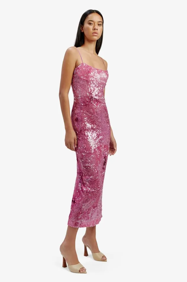 Women Occasion Dresses Bardot Infinite Sequin Maxi Dress In Party Pink Party Pink Women Occasion Dresses Bardot Infinite Sequin Maxi Dress In Party Pink Party Pink