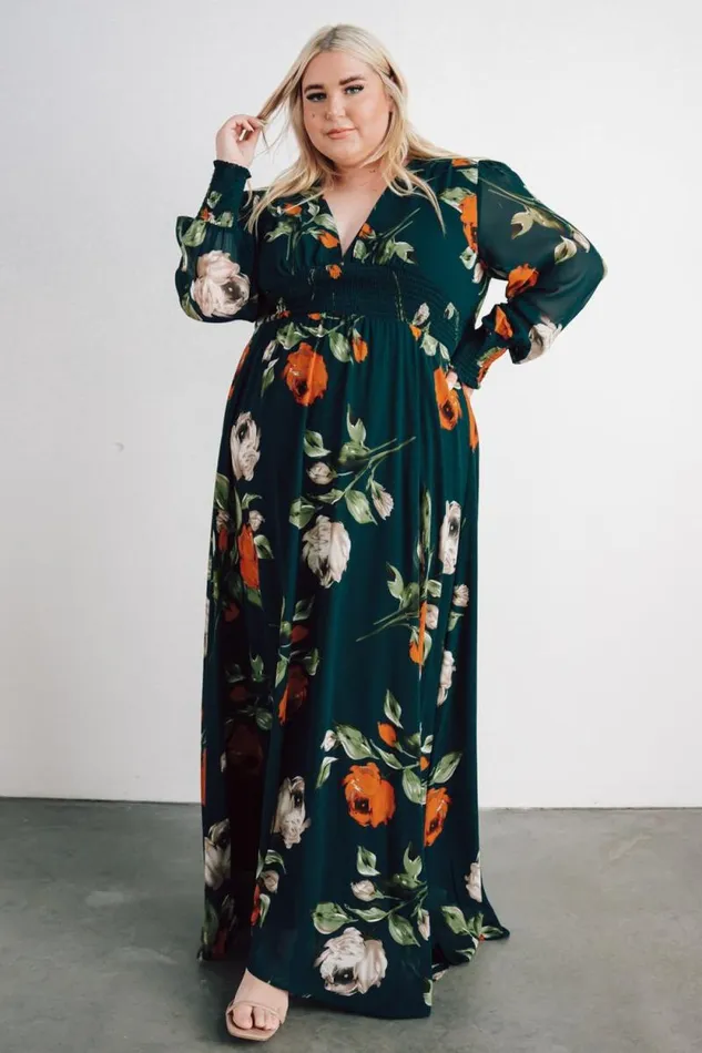 Women Olivia Maxi Dress Deep Topaz Floral Baltic Born The Guest Edit Women Olivia Maxi Dress Deep Topaz Floral Baltic Born The Guest Edit