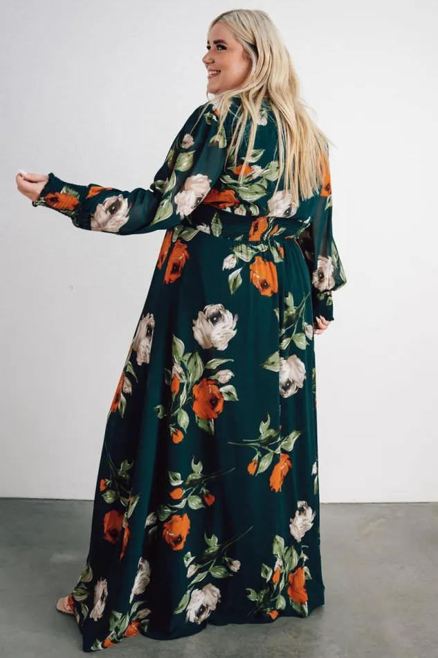 Women Olivia Maxi Dress Deep Topaz Floral Baltic Born The Guest Edit Women Olivia Maxi Dress Deep Topaz Floral Baltic Born The Guest Edit