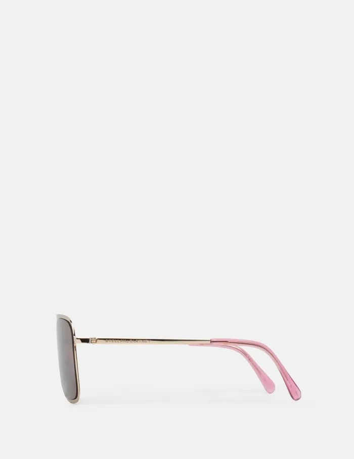 Women Oversized Square Sunglasses Shiny Rose Gold Stella McCartney Sunglasses Women Oversized Square Sunglasses Shiny Rose Gold Stella McCartney Sunglasses