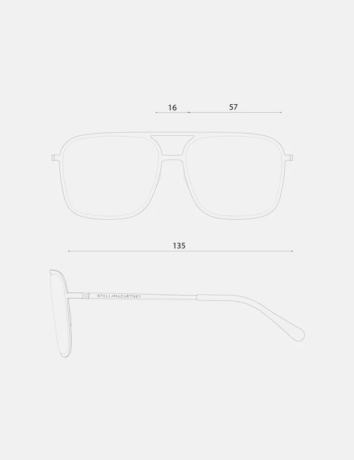 Women Oversized Square Sunglasses Shiny Rose Gold Stella McCartney Sunglasses Women Oversized Square Sunglasses Shiny Rose Gold Stella McCartney Sunglasses