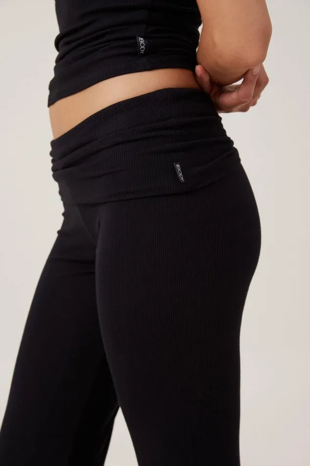 Women Pajamas Cotton On Sleep Recovery Roll Waist Pant True Black