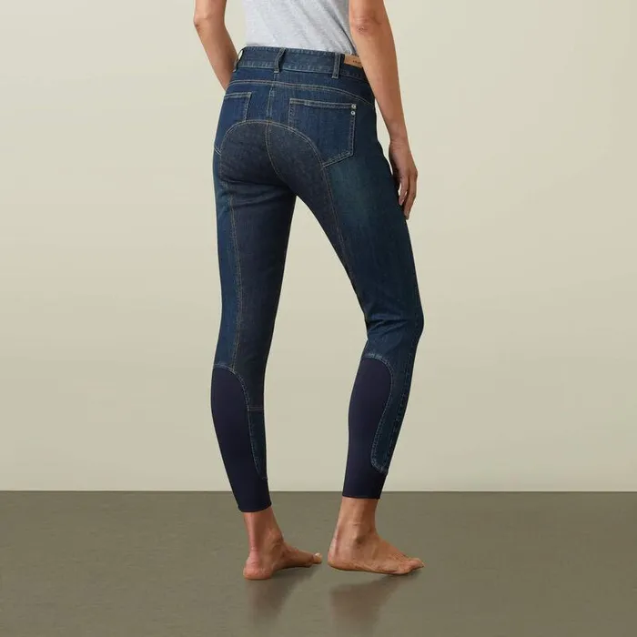 Women Pants and Shorts Ariat Halo Denim Full Seat Breech Marine Women Pants and Shorts Ariat Halo Denim Full Seat Breech Marine