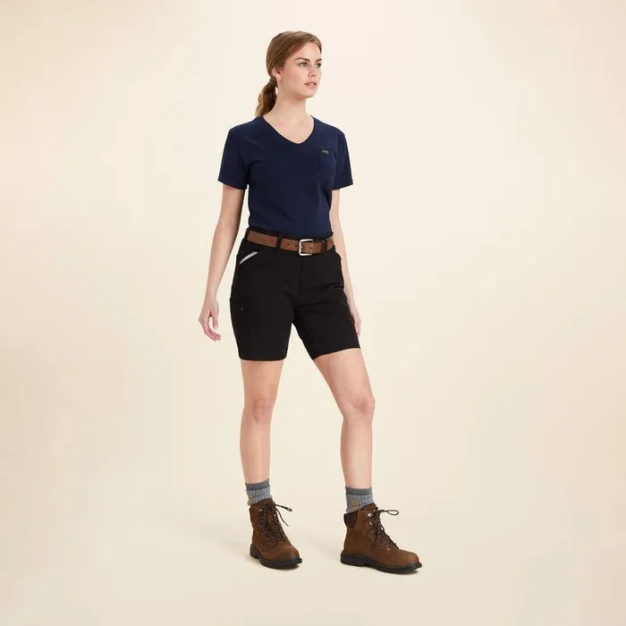 Women Pants and Shorts Ariat Rebar DuraStretch Made Tough Short Black Women Pants and Shorts Ariat Rebar DuraStretch Made Tough Short Black