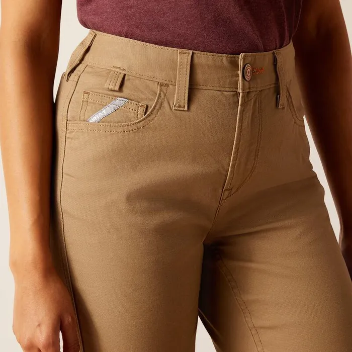 Women Pants and Shorts Ariat Rebar PR Made Tough Straight Pant Field Khaki Women Pants and Shorts Ariat Rebar PR Made Tough Straight Pant Field Khaki