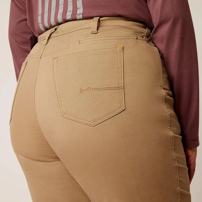 Women Pants and Shorts Ariat Rebar PR Made Tough Straight Pant Field Khaki Women Pants and Shorts Ariat Rebar PR Made Tough Straight Pant Field Khaki