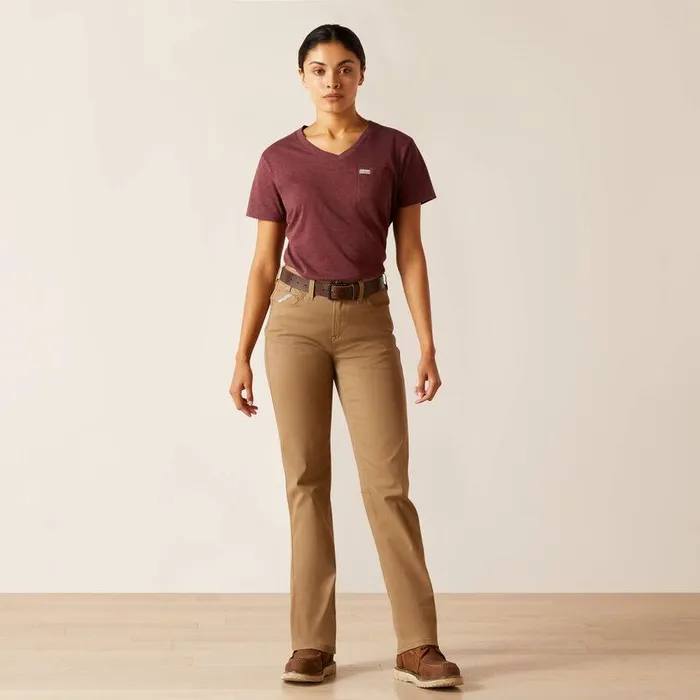 Women Pants and Shorts Ariat Rebar PR Made Tough Straight Pant Field Khaki Women Pants and Shorts Ariat Rebar PR Made Tough Straight Pant Field Khaki