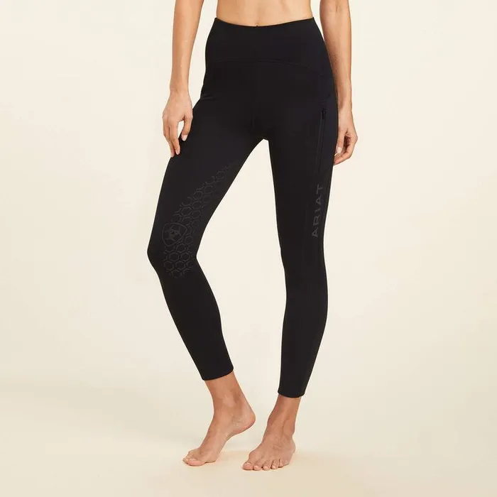 Women Pants and Shorts Ariat Venture Thermal Half Grip Tight Black