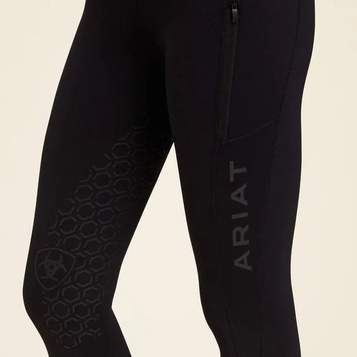 Women Pants and Shorts Ariat Venture Thermal Half Grip Tight Black Women Pants and Shorts Ariat Venture Thermal Half Grip Tight Black