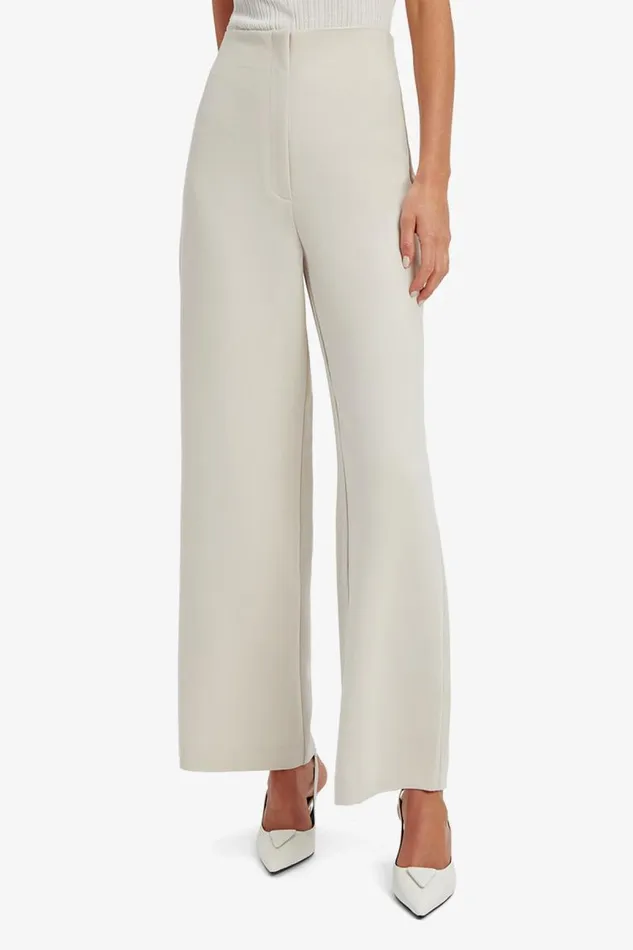 Women Pants Bardot Anna Mid Waist Tailored Pant In Orchid White Orchid White