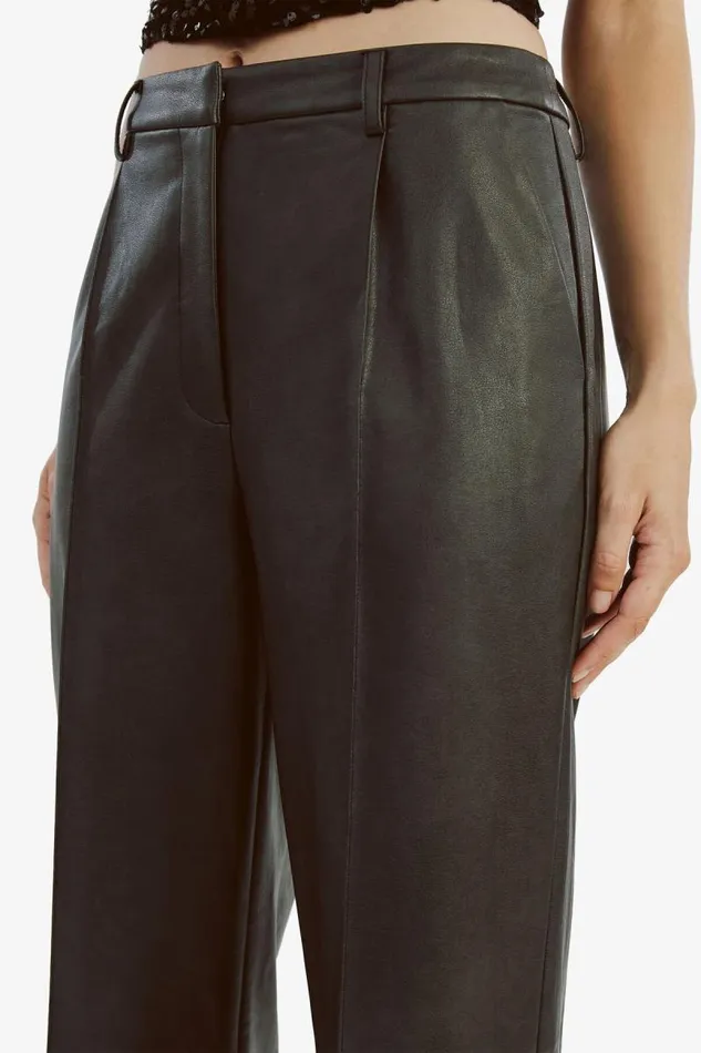 Women Pants Bardot Sedona Vegan Leather Pant In Black Black Women Pants Bardot Sedona Vegan Leather Pant In Black Black