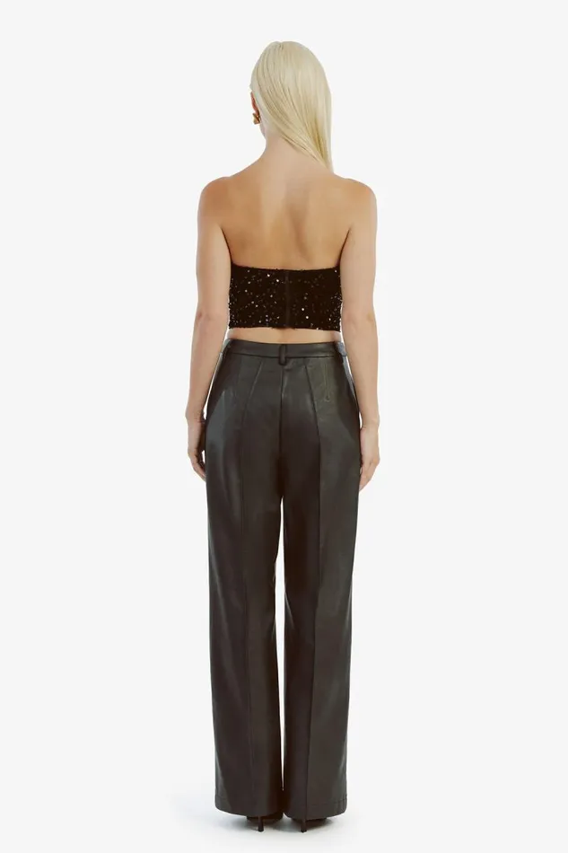 Women Pants Bardot Sedona Vegan Leather Pant In Black Black Women Pants Bardot Sedona Vegan Leather Pant In Black Black