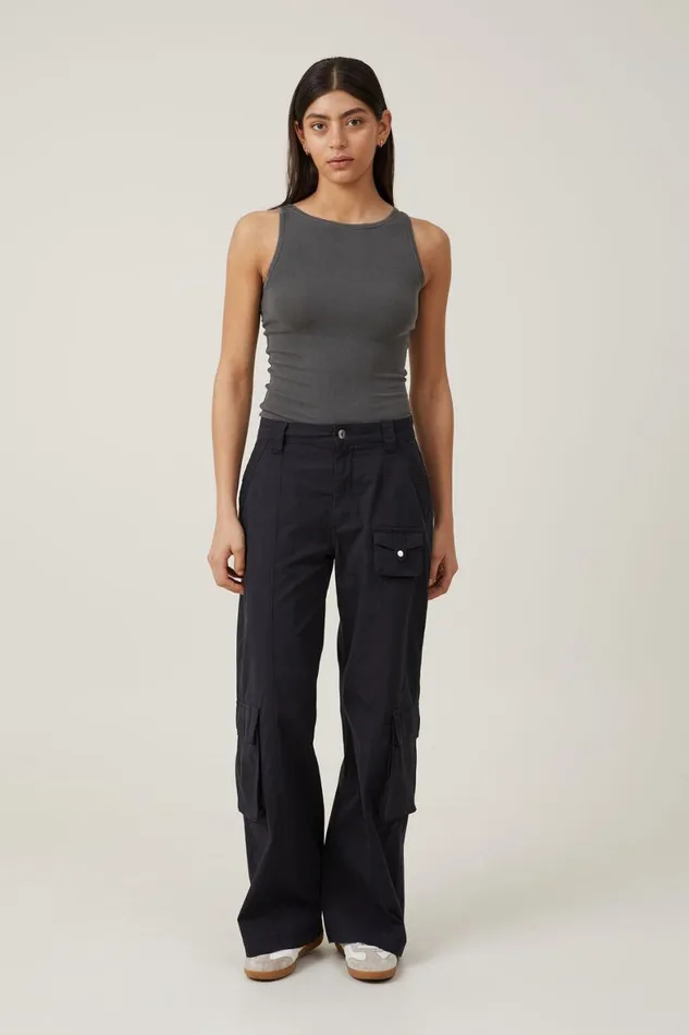 Women Pants Cotton On Hayden Cargo Pant Black