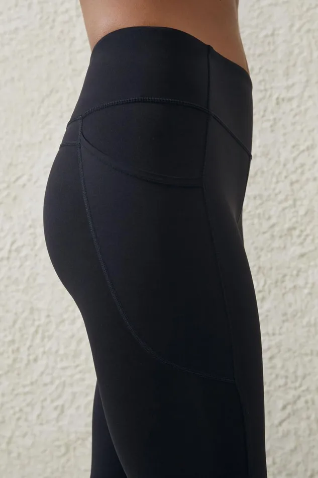 Women Pants Cotton On Ultra Luxe Mesh 78 Tight Black