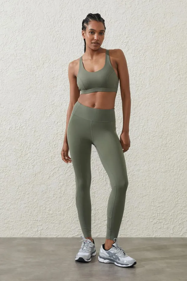 Women Pants Cotton On Ultra Luxe Mesh 78 Tight Sweet Green