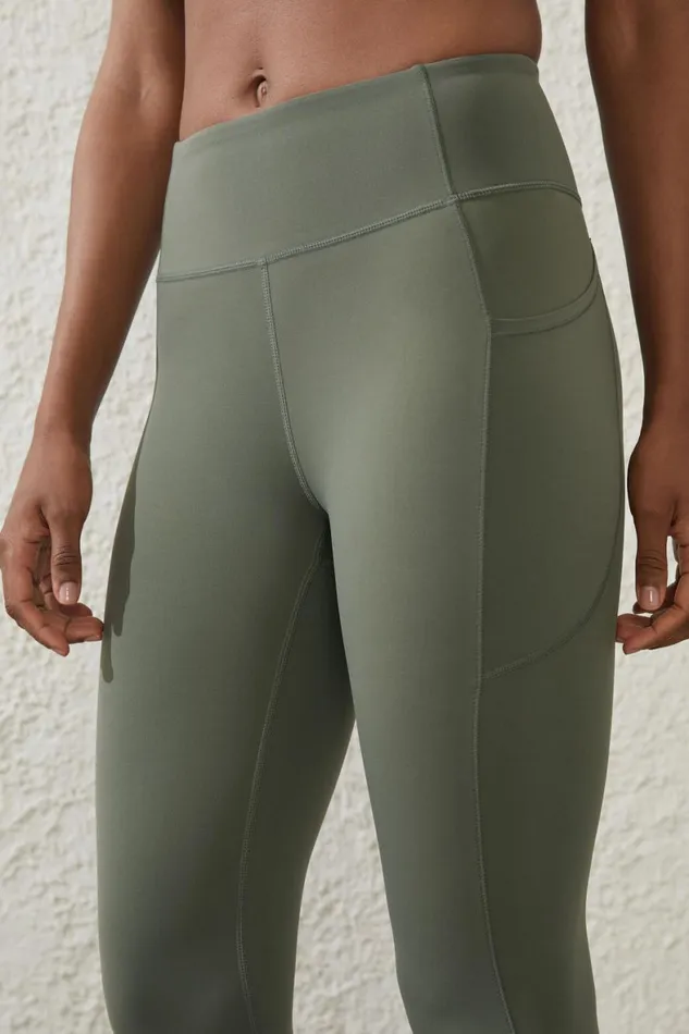 Women Pants Cotton On Ultra Luxe Mesh 78 Tight Sweet Green