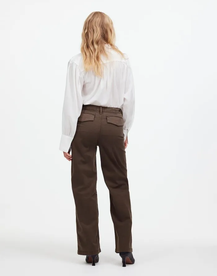 Women Pants Madewell LowSlung Baggy Utility Pants Field Olive