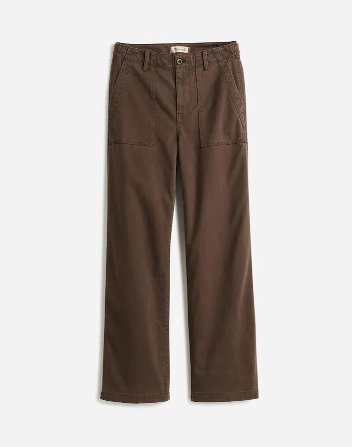 Women Pants Madewell LowSlung Baggy Utility Pants Field Olive