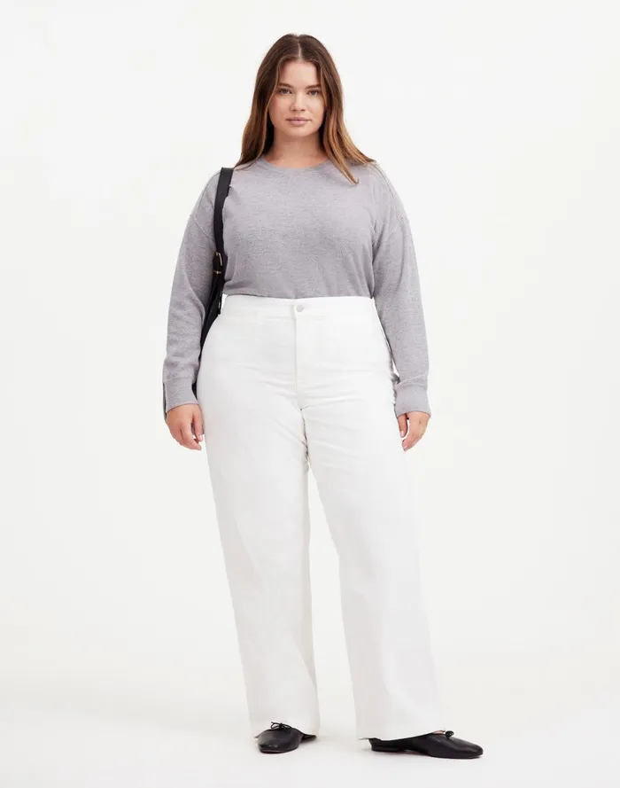 Women Pants Madewell The Plus Emmett WideLeg Pant In Corduroy Welt Pocket Edition Winter White Women Pants Madewell The Plus Emmett WideLeg Pant In Corduroy Welt Pocket Edition Winter White