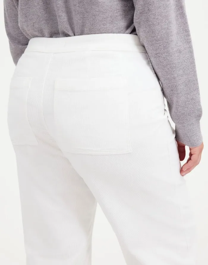 Women Pants Madewell The Plus Emmett WideLeg Pant In Corduroy Welt Pocket Edition Winter White