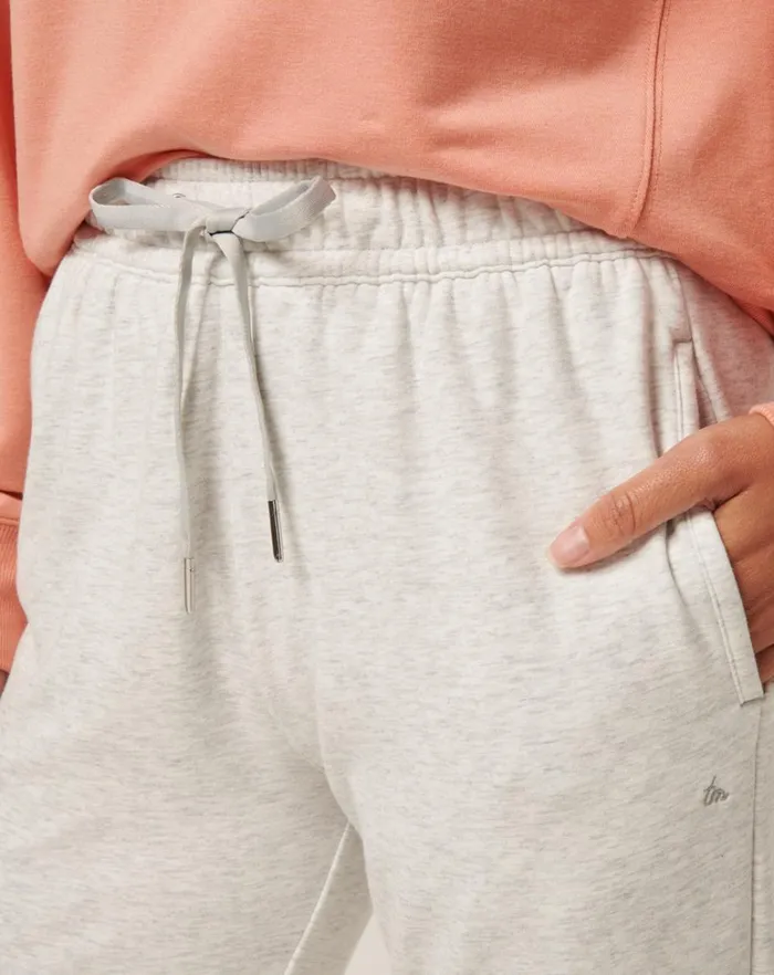 Women Pants TravisMathew CLOUD FLEECE JOGGER Heather Light Grey