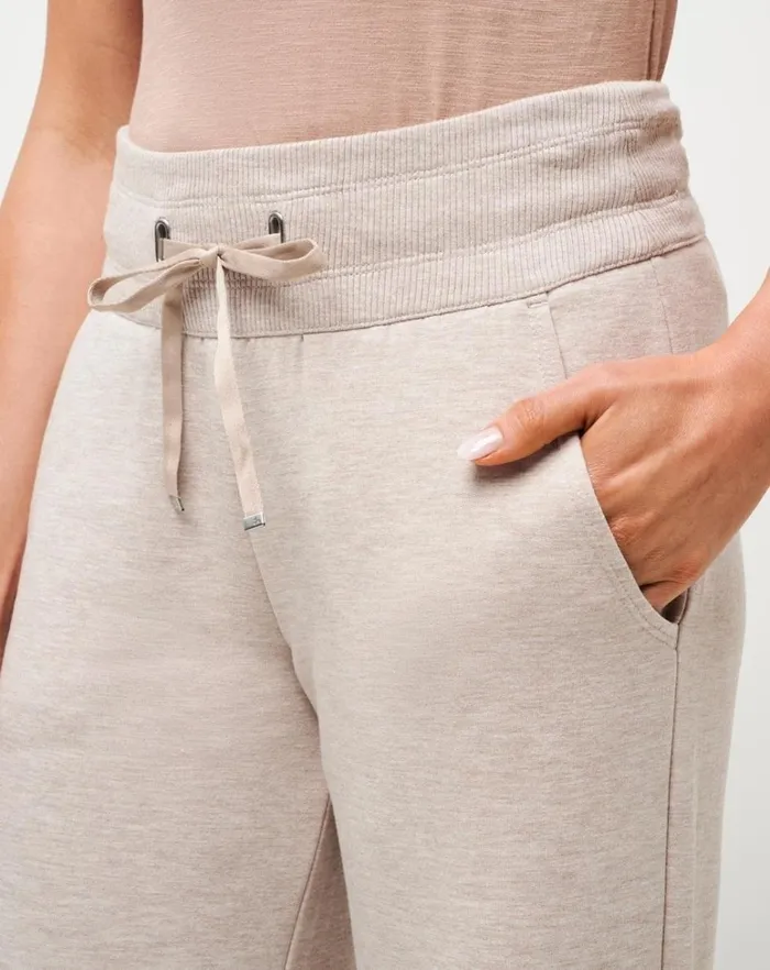 Women Pants TravisMathew SAVE THE DAY WIDE LEG PANT Heather Natural