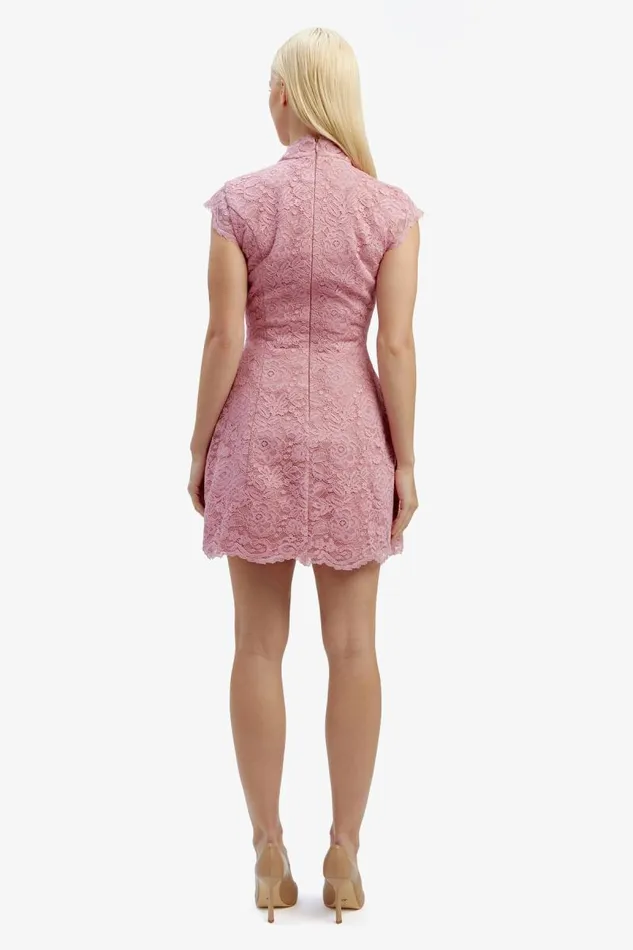 Women Party Dresses Bardot Andrea Lace Mini Dress In Dusty Pink Dusty Pink Women Party Dresses Bardot Andrea Lace Mini Dress In Dusty Pink Dusty Pink