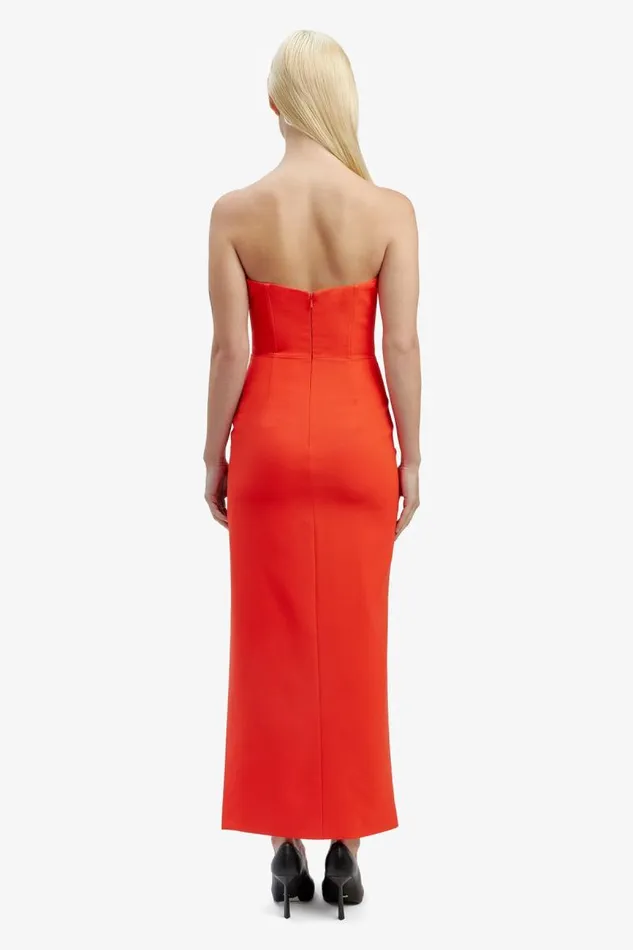 Women Party Dresses Bardot Saira Midi Dress In Orange Sorbet Orange Sorbet