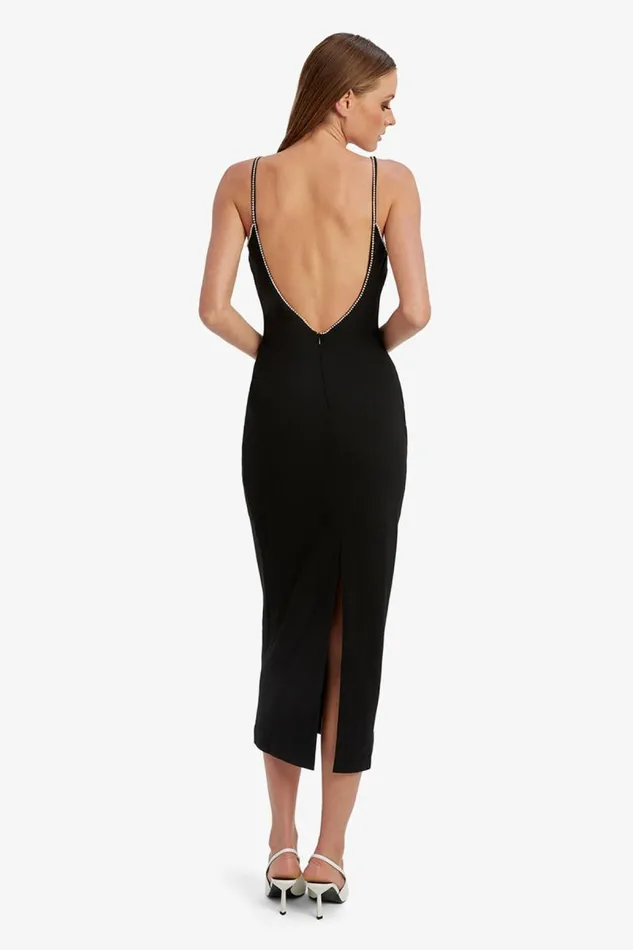 Women Party Dresses Bardot Vira Diamonte Dress In Black Black
