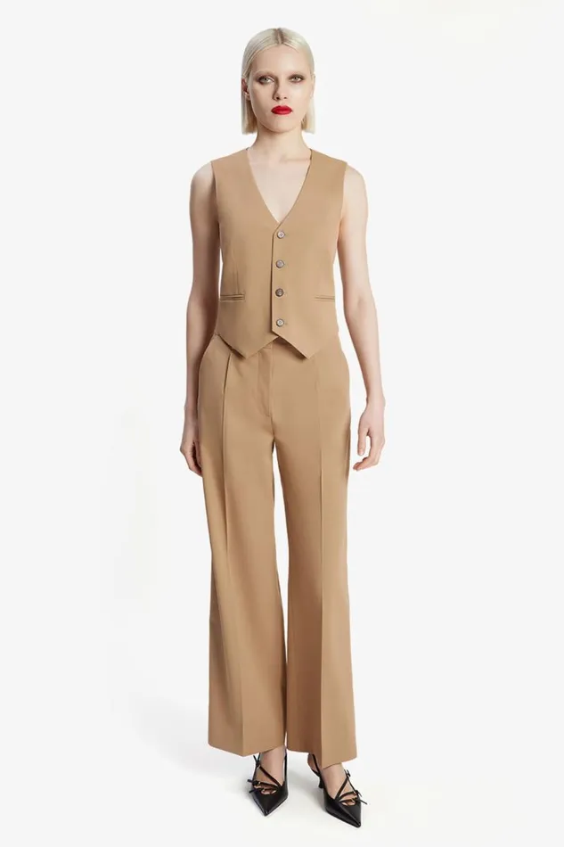 Women Party Tops Bardot Mayve Vest In Camel Camel Women Party Tops Bardot Mayve Vest In Camel Camel