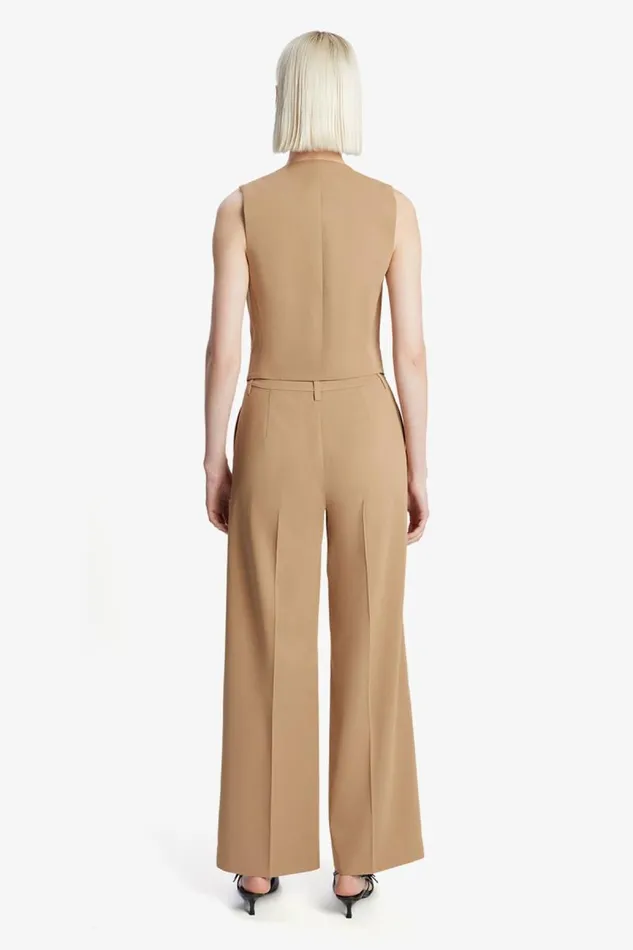 Women Party Tops Bardot Mayve Vest In Camel Camel Women Party Tops Bardot Mayve Vest In Camel Camel