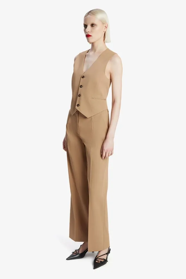 Women Party Tops Bardot Mayve Vest In Camel Camel Women Party Tops Bardot Mayve Vest In Camel Camel