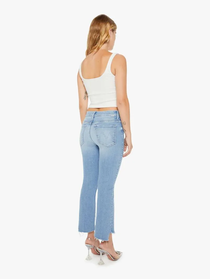 Women Petites Mother Denim PETITES The Lil039 Insider Crop Step Fray Blue medium