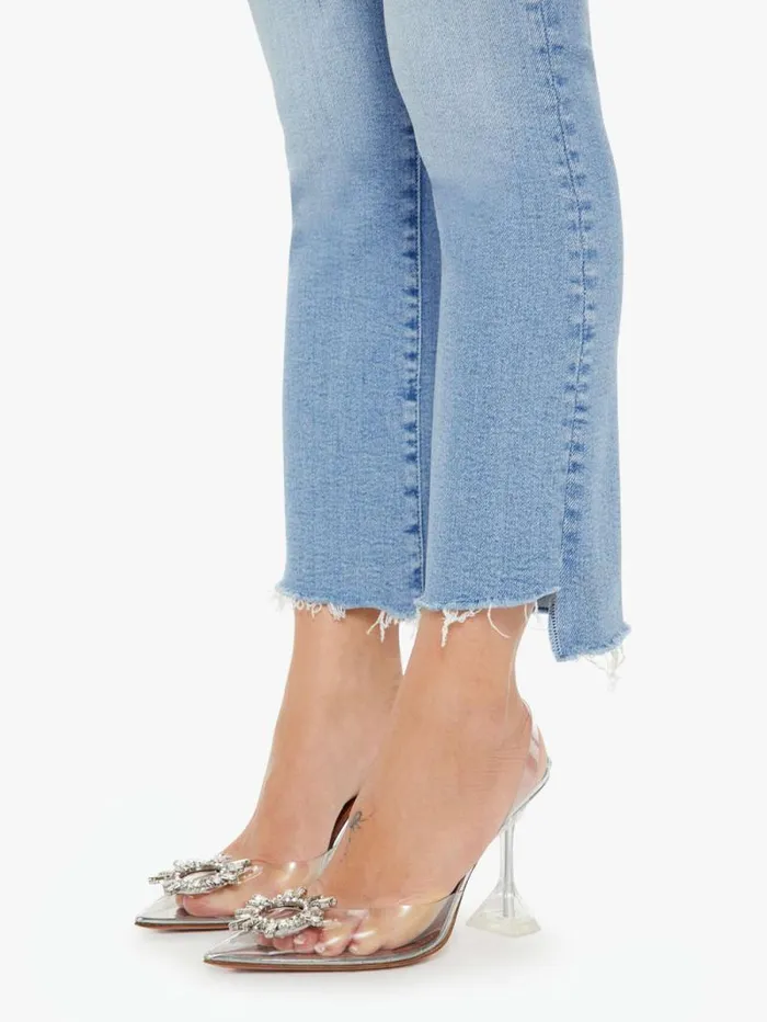 Women Petites Mother Denim PETITES The Lil039 Insider Crop Step Fray Blue medium